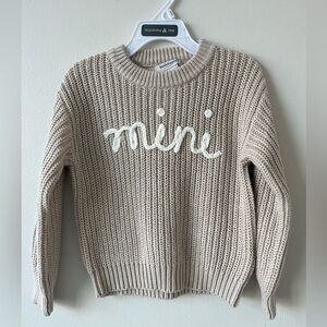 Haute Hippie Style Mommy & Me “Mini” Kids Knit Sweater Beige Size 2T New
